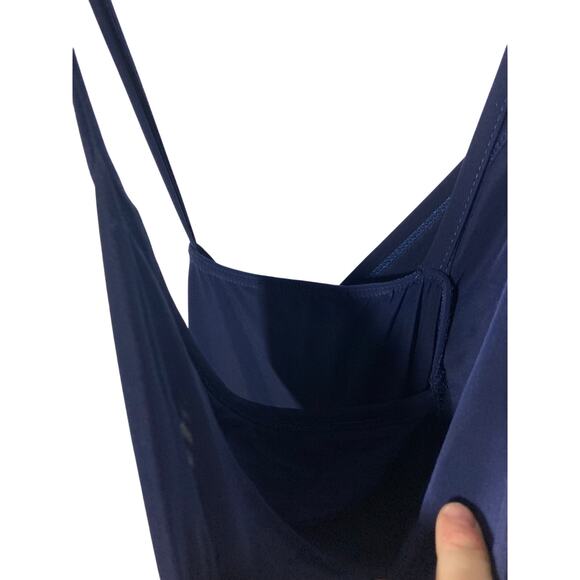 Missguided Navy Slip On Open Back Bodycon Midi Length Dress - Picture 8 of 8